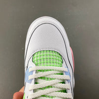 Retro Low Top Sneakers, White Green Pink Colorway, Valentine Design, Lace Up Design, Casual Gift for Sneaker Fans