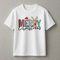 Merry Christmas Graphic Tee, Leopard Plaid Santa Hat Christmas T-Shirt, Festive Buffalo Plaid Shirt, Adorable Holiday Santa Tee, Present for Her