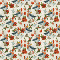 Coastal Holiday Gift Wrap, Seagull Christmas Wrapping Paper, Beach Nautical Wrapping Paper, Seagull Present Wrap, Xmas Holiday Present Paper
