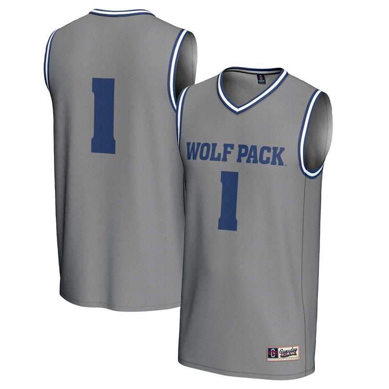 #1 Nevada Wolf Pack Lightweight Basketball Fashion Jersey - Gray