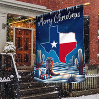 Double-Sided Lone Star State Yard Flag, Texas Merry Christmas Y'all Garden Flag, Southern Rustic Holiday Lawn Flag