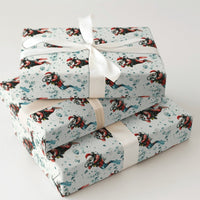 Nautical Ocean Holiday Gift Wrap Paper, Scuba Diving Santa Christmas Wrapping Paper, Scuba Diver Wrapping Paper, Xmas Gift Wrap for Divers