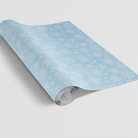 Ice Blue Winter Gift Wrap, Snowflake Wrapping Paper, Christmas Snowflake Gift Wrapping Paper, Holiday Present Wrap, Winter Wonderland Paper