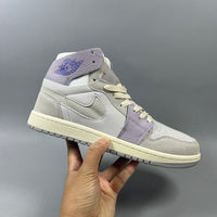 High Top Sneakers, Purple Gray Colorway, Lace Up Design, Casual Gift for Sneaker Fans