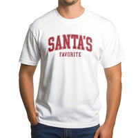 Varsity Letter Holiday Shirt, Santa's Favorite Christmas T-Shirt, Retro Xmas Graphic Tee, Festive Holiday Season T-Shirt, Christmas Present