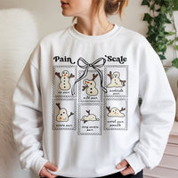 Medical Christmas Holiday Sweater, Snowman Pain Scale Sweatshirt, Humorous Nurse Crewneck, Adorable Doctor Pullover, Healthcare Worker Xmas Present