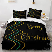 Sparkling Xmas Tree Bedding Set, Glitter Christmas Tree Duvet Cover Set, Merry Christmas Tree Duvet Cover, Holiday Decor Bedding Gift Set