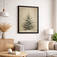 Snowy Pine Forest Canvas Print, Watercolor Christmas Tree Canvas Wall Art, Winter Landscape Wall Decor, Holiday Season Canvas, Xmas Art Present