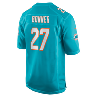 Miami Dolphins Ethan Bonner Aqua Game Jersey