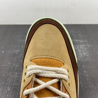 Low Top Sneakers, Green Brown Colorway, Lace Up Design, Casual Gift for Sneaker Fans