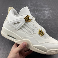 Sneakers, White Gold Colorway, Metallic Finish, Lace Up Design, Casual Gift for Sneaker Fans