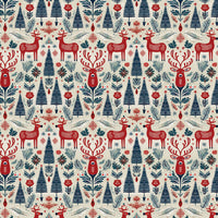 Nordic Reindeer Wrapping Paper, Scandi Deer Gift Wrap, Christmas Holiday Gift Wrap Roll, Winter Stag Present Paper, Woodland Deer Gift Wrap