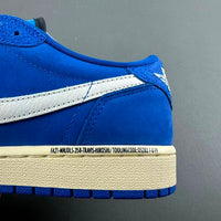 Low Top Sneakers, Blue White Colorway, Lace Up Design, Casual Gift for Sneaker Fans