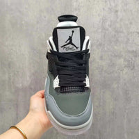 Mid Top Sneakers, Gray Black Colorway, Lace Up Design, Casual Gift for Sneaker Fans