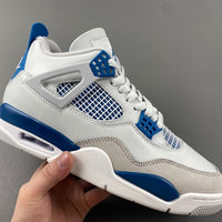 Low Top Sneakers, Blue White Gray Colorway, Lace Up Design, Casual Gift for Sneaker Fans