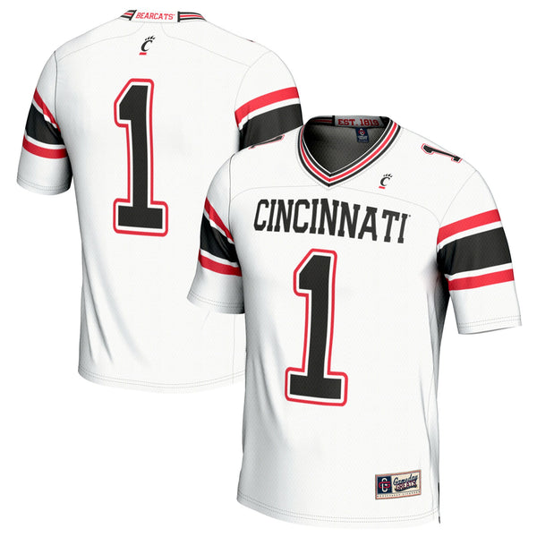 #1 Cincinnati Bearcats Lightweight Football Fashion Jersey - White