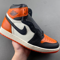 High Top Sneakers, White Black Orange Colorway, Lace Up Design, Casual Gift for Sneaker Fans