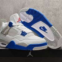 High Top Sneakers, White Blue Gray Colorway, Lace Up Design, Casual Gift for Sneaker Fans