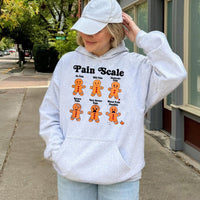 Christmas Medical Hoodie, Gingerbread Man Pain Scale Hoodie, Humorous Nurse Holiday Hoodie, Doctor Christmas Sweatshirt, Healthcare Present