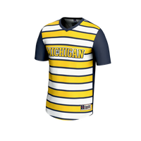 #1 Michigan Wolverines Lightweight Soccer Fashion Jersey - Navy