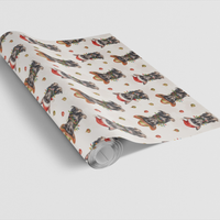 Dog Holiday Gift Wrap, Chihuahua Christmas Wrapping Paper, Santa Hat Sombrero Dog Paper, Pet Lover Gift Wrap, Christmas Wrapping Paper