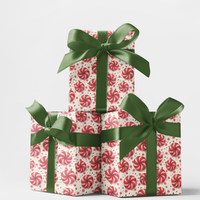 Candy Cane Gift Wrap, Peppermint Swirl Wrapping Paper, Festive Christmas Wrap Paper, Holiday Season Wrapping Paper, Winter Candy Gift Wrap