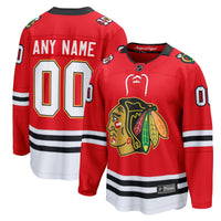 Chicago Blackhawks Red Centennial Breakaway Custom Jersey