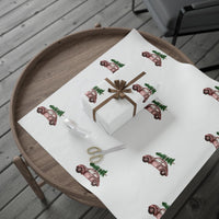 Minimalist Christmas Gift Wrap, Candy Cane Pine Tree Wrapping Paper, Winter Holiday Wrapping Paper, Festive Tree Gift Wrapping Paper Roll