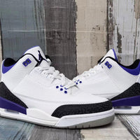 Sneakers, White Purple Colorway, Lace Up Design, Casual Gift for Sneaker Fans