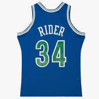 Minnesota Timberwolves Isaiah Rider Jr 1993 Dark Authentic Jersey - Midnight Blue