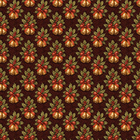 Holly Berry Christmas Gift Wrap, Vintage Gold Bell Wrapping Paper, Traditional Holiday Wrapping Paper, Elegant Winter Gift Wrap Roll