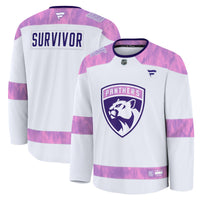 Florida Panthers White Hockey Fights Cancer Survivor Practice Jersey