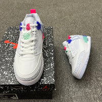 Low Top Basketball Shoes, White Blue Green Colorway, Lace Up Design, Casual Gift for Shoe Lovers