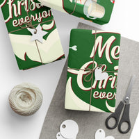 Festive Holiday Gift Wrap Roll, Snowman and Santa Christmas Wrapping Paper, Adorable Santa Xmas Wrapping Paper, Family Winter Present Paper