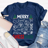 Humorous Christmas Math Pun Tee, Merry Christmath Math Teacher T-Shirt, Holiday Math Teacher Shirt, Adorable Xmas Math Graphic Tee, Teacher Present