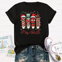 Adorable Pencil Holiday T-Shirt, Personalized Teacher Christmas Shirt, Custom Teacher Tee, Festive School Graphic Shirt, Holiday Teacher Present