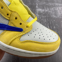 Low Top Sneakers, Blue White Yellow Colorway, Reverse Hook Design, Lace Up Design, Casual Gift for Sneaker Fans