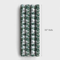 Snowy Forest Dog Gift Wrap, Watercolor Greyhound Wrapping Paper, Sighthound Winter Christmas Gift Wrapping Paper, Holiday Present Wrap Roll