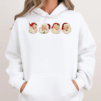 Retro Christmas Graphic Hoodie, Vintage Santa Hoodie, Cheerful Holiday Santa Hoodie, Classic Xmas Sweatshirt, Winter Present for Men and Women