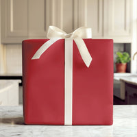Classic Red Gift Wrap Roll, Solid Red Wrapping Paper, Festive Red Holiday Wrapping Paper, Christmas and Birthday Gift Wrap Roll