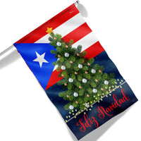 Christmas Tree Yard Flag, Puerto Rico Feliz Navidad Garden Flag, Double Sided Boricua Holiday Lawn Flag, Puerto Rican Xmas Yard Decor