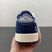 Low Top Sneakers, Off White Blue Colorway, Reverse Hook Design, Lace Up Design, Casual Gift for Sneaker Fans