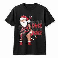 Sassy Christmas Graphic T-Shirt, I Check It Twice Santa T-Shirt, Humorous Holiday Party Shirt, Retro Xmas Tee, Holiday Present for Women T-Shirt