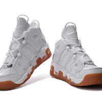 Sneakers, White Brown Colorway, Lace Up Design, Casual Gift for Sneaker Fans