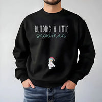 Christmas Pregnancy Announcement Sweatshirt, Building a Little Snowman Sweatshirt, Holiday Baby Reveal Crewneck, Adorable Mom to Be Sweatshirt