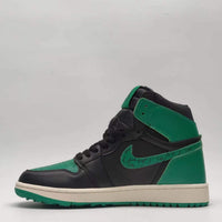 Golf Shoes, Black Green Colorway, Lace Up Design, Casual Gift for Shoe Lovers