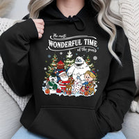 Classic Holiday Cartoon Sweatshirt, Retro Christmas Character Hoodie, Vintage 90s Winter Pullover, Adorable Festive Xmas Hooded Top