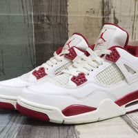 Mid Top Sneakers, Red Colorway, Lace Up Design, Casual Gift for Sneaker Fans
