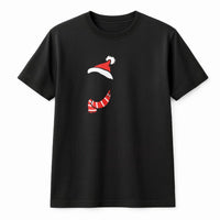 Adorable Santa Hat Pittie Puppy Graphic Tee, Pitbull Christmas T-Shirt, Holiday Dog Mom Dad Shirt, Festive Dog Lover Xmas Graphic Tee