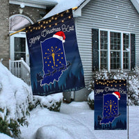IN State Pride Holiday Yard Flag, Indiana Merry Christmas Y'all Garden Flag, Double-Sided Winter Lawn Flag